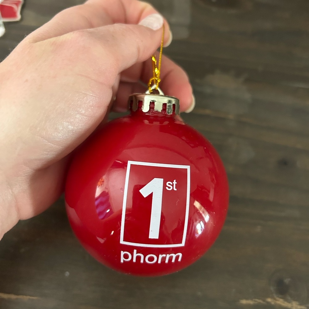 1st Phorm Red Christmas Holiday Ornament